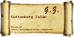 Guttenberg Zalán névjegykártya