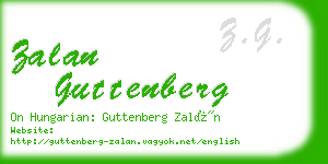 zalan guttenberg business card